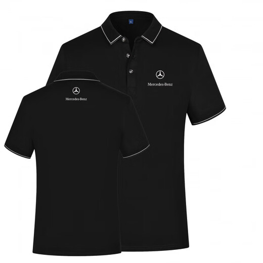Gebaimeng Mercedes-Benz work clothes summer short-sleeved T-shirt printed logo 9885 S