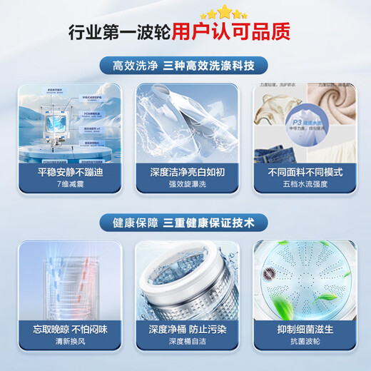 Haier pulsator washing machine fully automatic small household 10kg EB100B32Mate1 direct drive frequency conversion OCC home appliance state subsidy first level energy efficiency rental dormitory