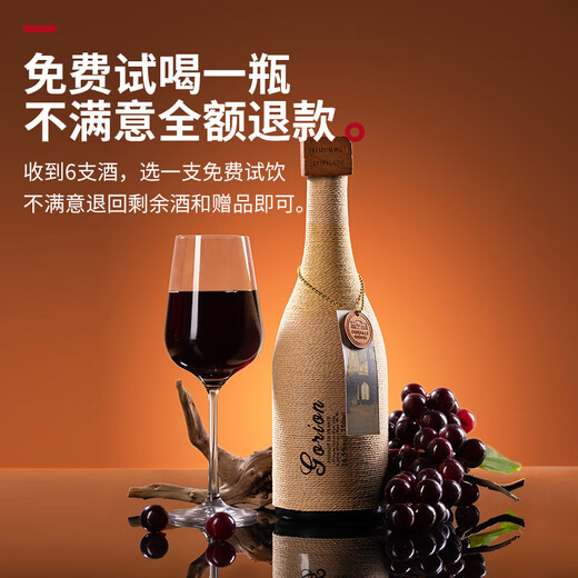 歌瑞安 法国进口AOP红酒 16.5度丹魄干红葡萄酒整箱750ml*6瓶礼盒装