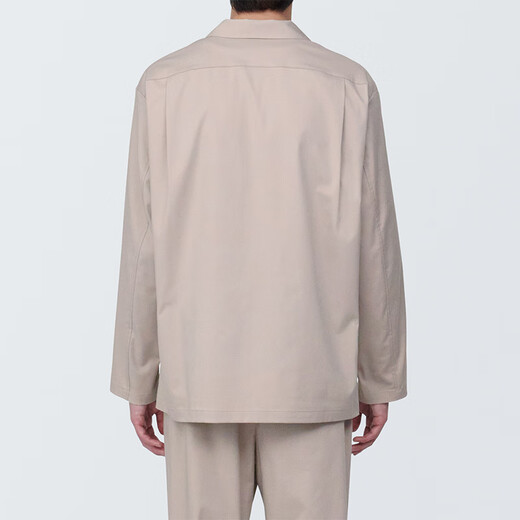 MUJI Men's Jacket Long Sleeve Men's Jacket Men's Spring and Autumn Suit Small Suit AC1W3A4S Light Beige XL (180/104A)