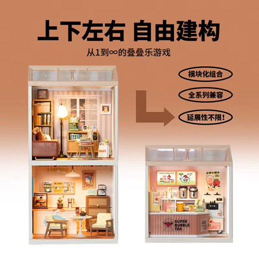 若来（Rolife）超级世界客厅拼装diy小屋积木玩具手工儿童生日七夕情人节礼物