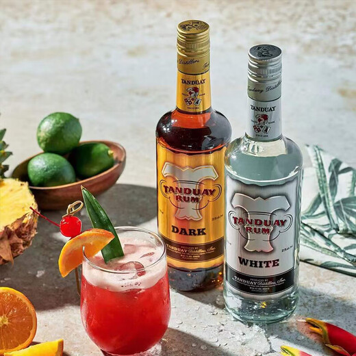 Tandun blanc rhum rhum mojito cocktail de base polyvalente du vin de base gratuite cuba cuit vin importé des philippines bouteille d'origine rhum noir 750 ml 1 bouteille 40% vol