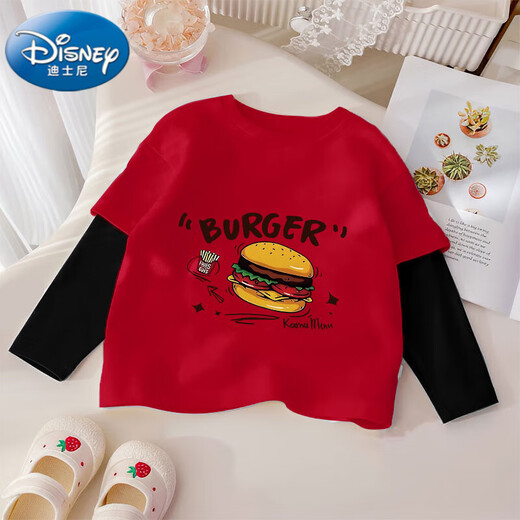 迪士尼（Disney）童装男童t恤长袖宝宝T恤秋冬纯棉衣服小婴儿打底衫上衣女童春装儿 C376-四只蛋仔 110 cm