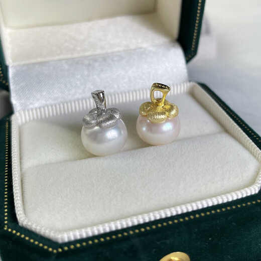 DL 1998 Fat Donglai same style pearl pendant single persimmon persimmon Ruyi natural l fresh water genuine S925 silver small persimmon necklace single silver pendant - chain not included