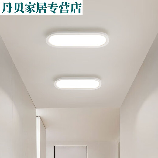 
He Jiangong aisle light corridor light led ceiling light modern simple Nordic long living room light study balcony lamp J263 24W 3892-white 60CM-three color light 24W