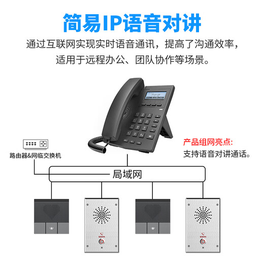 RECEPTOR IP network intercom system two-way network voice visual intercom system parking lot prison factory one-click intercom ip intercom system customization solution consult customer service