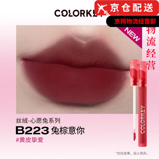 Color Keycolorkey Wishes Wünsche Kaninchen Lipglasur Ice Cream Kaninchenjahr Lipglasur Samt Wasserlichtspiegel weißer Lippenstift Samt Lipglasur (23 Neujahr) R695