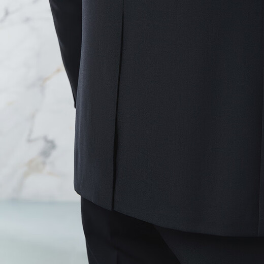 Siete marcas de la marca 25 hombres de primavera y verano ropa formal Formal fácil de hacer entrevista de collar plano chaqueta de traje 126JC70760 Negro 48 B