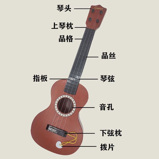 hluru Ukulele beginner's entry-level guitar 23-inch beginner instrument adult ukulele college student gift [beginner wood color] 23 inches 54 cm