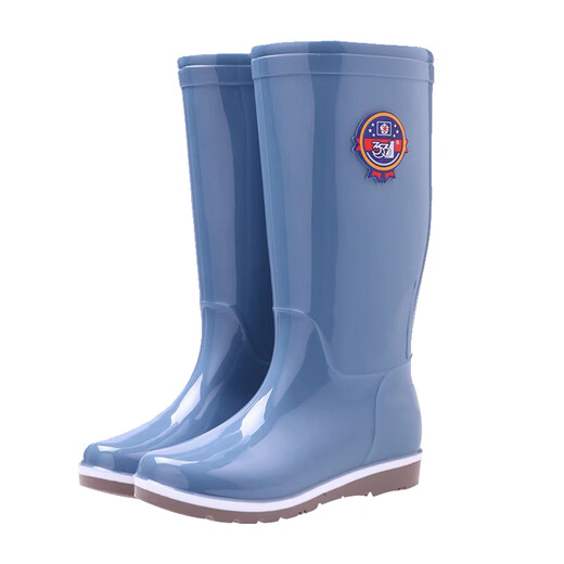 3531 Rain boots, medium and high tube summer women's rain boots, labor protection, waterproof shoes, non-slip, waterproof adult rubber shoes, water shoes, blue 37