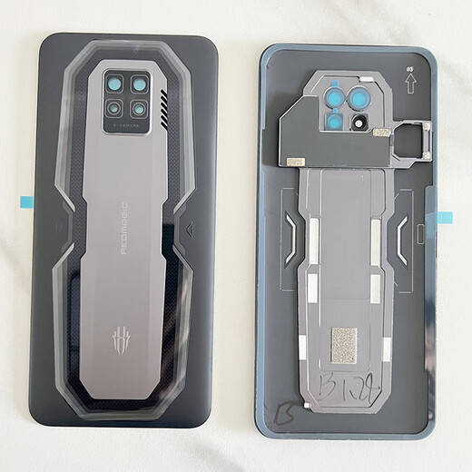 X Geeignet für Red Magic 7S Pro N709S N679J Heckabdeckung Glass Handy Batterieabdeckung Gehäuse 7Spro Heckabdeckung Deuterium vordere transparente Silberflügel mit Spiegel