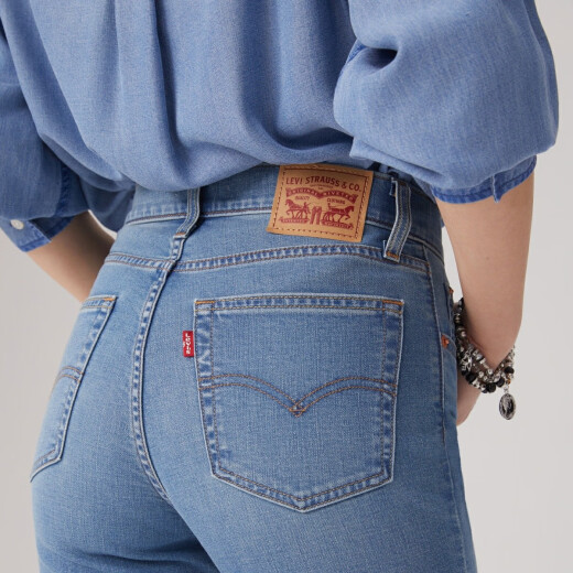 Levi's李维斯冰酷系列25年春季新款女士724高腰修身直筒牛仔长裤