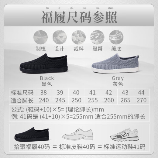 Shijufulu 2025 nuevos zapatos para hombres de primavera viejos zapatos de tela beijing negro de un pie de un pie de maldito maldito calzado casual de malla 40 40