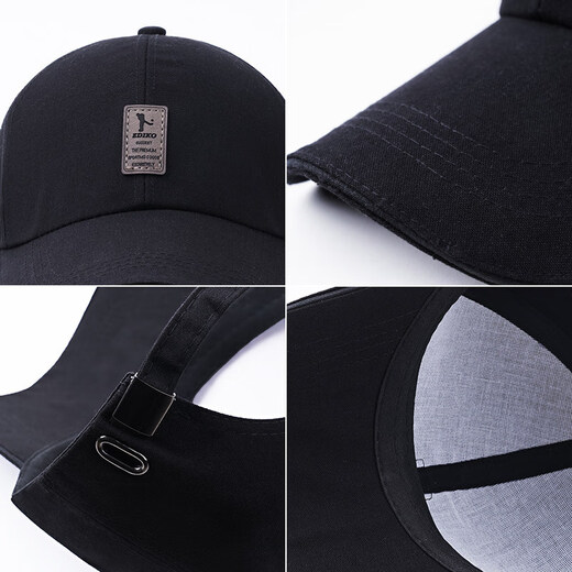 Woodpecker Hat Men's and Women's Four Seasons Baseball Cap Long Brim Trendy Adjustable Sun Shade Sun Protection Sun Leisure Fishing Peaked Cap Winning Black Adjustable Hat Circumference