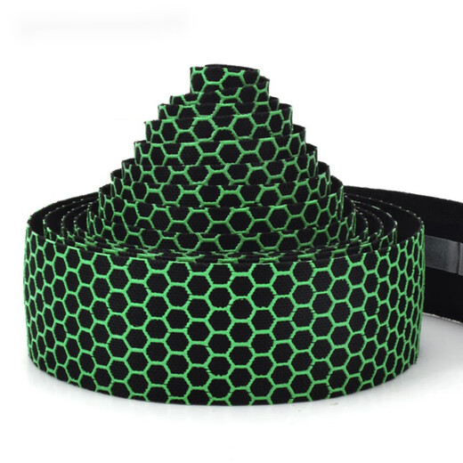 Sanzhongdui (sanzhongdui) road handlebars with bicycle curved handlebars, non-slip silicone elastic straps, handlebar wraps, handlebar accessories, honeycomb silicone handlebar tape - black