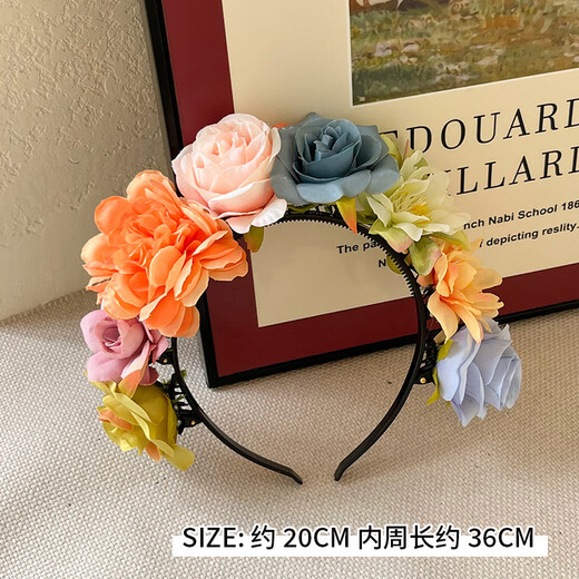 Beautifully made children's imitation hairpin Hanfu garland hair accessories girl flower headband ethnic style little girl hairpin headband fairy garland 1 hairpin flower headband (random color)