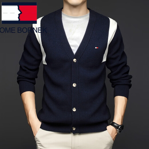Tommy Kelly Light Luxury V-Ausschnitt Cardigan Herbst und Winter Wärme verdickte Jacke warmes reines Woll-Basis-Hemd Schwarz M 165 Empfohlen 100-120 Jin [Jin gleich 0,5 kg]
