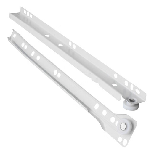 Jingulao KCAA-695 Sound Gleitschiene Roller Zweifache Büroschreiberschublade Tastaturpalette Zwei-Abschnitten-Schienenschienenwandschrank Gleitschiene 14 Zoll (2 Paare und 4 Stücke)