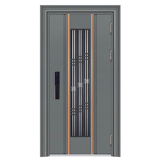 Qinkai Korean style door ventilation door 304 stainless steel single door thickened entry residential area single push-pull entry door security door style 7 201