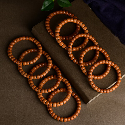 
Mu Qian's wild monkey head straight cut bracelet male carving old-style light beads and cultural play plate playing Buddhist beads female TY1661