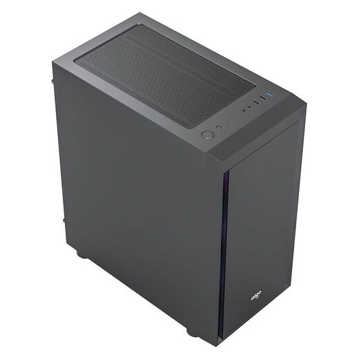 爱国者爱国者V12不侧透商务无光静音防尘办公机箱全封闭台式隔音家用支持MATX主板240水冷散热静音棉 V12黑色+3无光静音风扇
