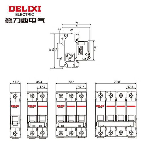 Delixi Electric small isolation switch modular main switch micro circuit breaker DZ47G-4P-100A