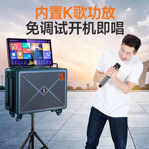 JBL 家庭ktv音响套装点歌机一体机卡拉ok户外k歌唱歌设备广场舞音响 21吋高清屏+15吋低音+1000G+双麦