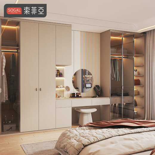 Sofia Whole House Customized Integrated Wardrobe Modern Simple Home Bedroom Swing Door Wardrobe Cloakroom Wardrobe Furniture RMB/square meter