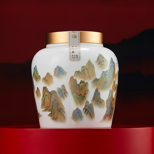 Bama -Tee -Industrie Signature pu'er Tee Tausend Meilen von Jiangshan Yunnan reife Pu Tea Blätter 160 g 2010 Loose Tea Porzellan Dosen in Dosen