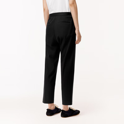 LESS simple tapered nine-point suit pants for women long lint cotton workplace commuting straight casual pants 2O4E14420 001 black XL