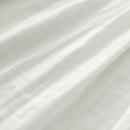 Nuanqiao cotton double-layer cotton gauze white shirt women's long-sleeved spring and autumn loose French embroidery small fresh and sweet cotton shirt white M (115-130Jin Jin equals 0.5 kg)