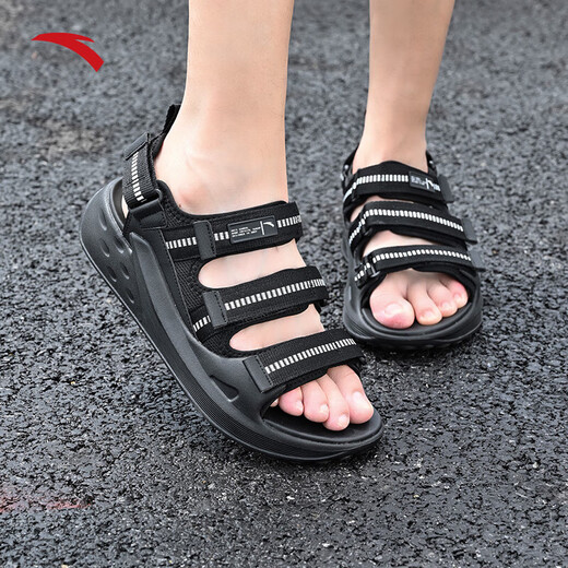 安踏冰糖凉鞋拖鞋男夏季透气厚底增高潮流舒适沙滩户外凉拖鞋