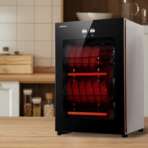 KONKA Disinfection Cabinet Household Desktop Small Disinfection Cupboard High Temperature Vertical Single Door Desktop Tableware Tea Cups and Cutlery Sterilizer National Subsidy ZTP60K19