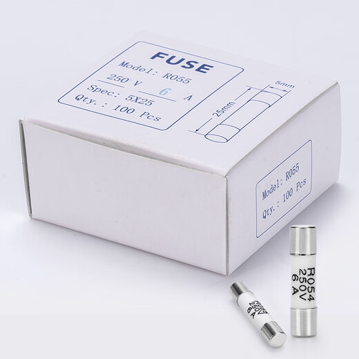 600V. Ceramic fuse tube R054/55/57/58 fuse core 5*20/5*25/6*25/6*30 R057 6*25 1A 100 pieces/box 600V