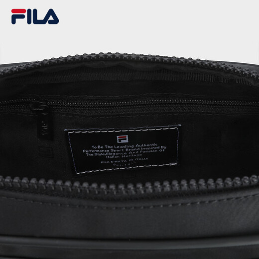 
FILA official men's bag shoulder bag 2025 summer new fashion casual shoulder bag crossbody bag right black - BK XS