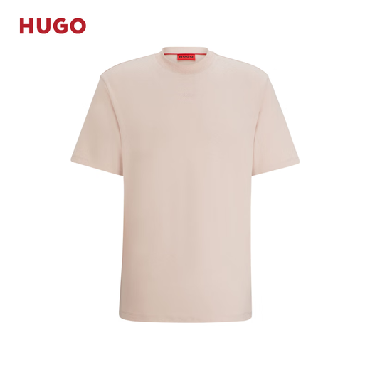 HUGO【100%棉 男女同款】春夏徽标棉质宽松短袖T恤