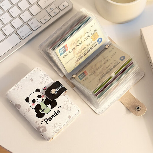 MAIWEINI card bag large capacity multiple card slots mini cute all-in-one bag business card holder ID card driver's license bank card holder for men and women Pacha dog 22 card slots