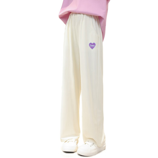 
Pitt Pitt girls wide-leg pants summer thin children's ice silk pants big children's summer sweatpants girls summer trousers suit 15025 meters white + 15277 blue 160 cm