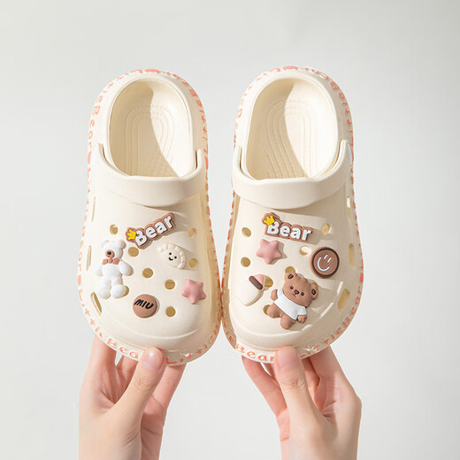 Sandales pour enfants 2024 Nouveaux chaussures de trou de garçons et de filles d'été bébé anti-glip