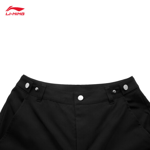 李宁（LI-NING）CF溯运动裤女子夏季户外宽松垂感直筒运动长裤子AYKU724