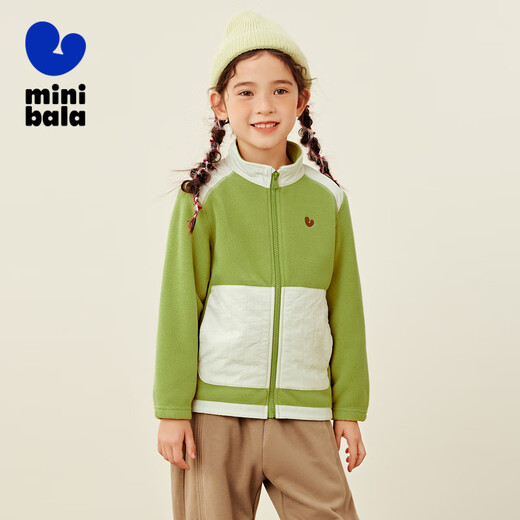 Mini Bara autumn new double-sided polar fleece jacket for boys and girls baby warm stand-up collar jacket