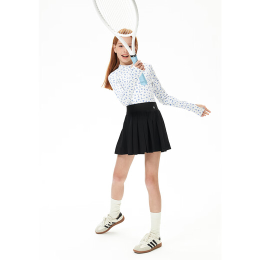 ELLE KIDS children's clothing French sports tennis style pleated skirt girls spring and summer yoga leggings skirt black 120 (110/120)