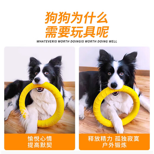 Gasco dog toy eva pull ring for medium and large dogs interactive ring golden fur edge shepherd molars and bite resistant dog boredom relief artifact