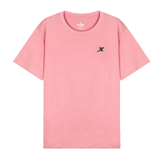 
XTEP (XTEP) sports suit for women in summer breathable knitted cotton short-sleeved T-shirt and shorts two-piece set moisture-absorbing and sweating outdoor clothing Laurel powder + shorts [cotton two-piece set] L/175