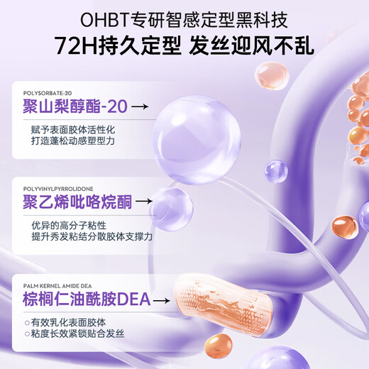 OHBT Australian white foam hair wax for curly hair, moisturizing and styling, fluffy French perm curls, long-lasting fragrance, elastic female repair curls, foam hair wax + hair mask