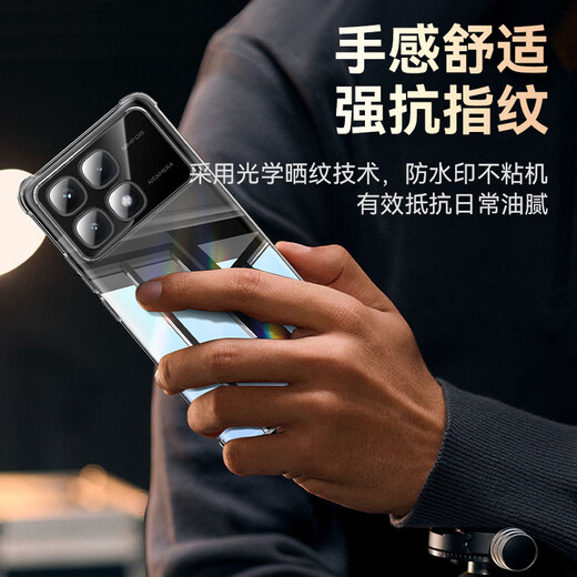 Biyazi convient au cas de téléphone mobile Redmi K70 Édition suprême Xiaomi Redmi K70 Édition suprême de protection de quatre coins anti-bas Airbag ultra-mince TPU Soft Shell JK692 transparent