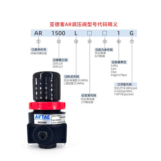 BR4000 pressure reducing valve and pressure regulating valve AR2000 with strap holder