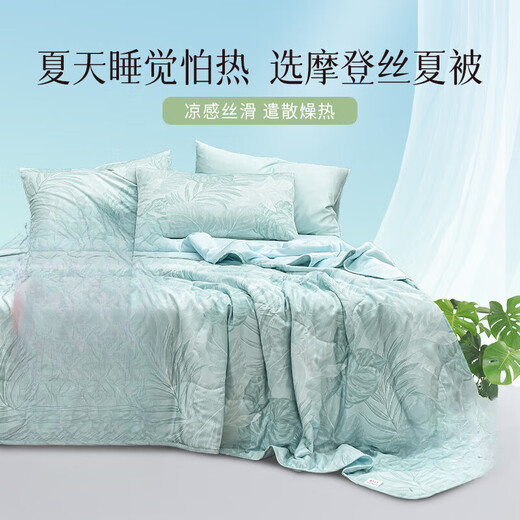 A-Fontane A-Fontane Modern silk summer cool quilt light luxury Nordic style breathable thin quilt air conditioning quilt bed PL409-Modern silk summer cool quilt 1.2 meters bed suitable for 152*229 quilt core