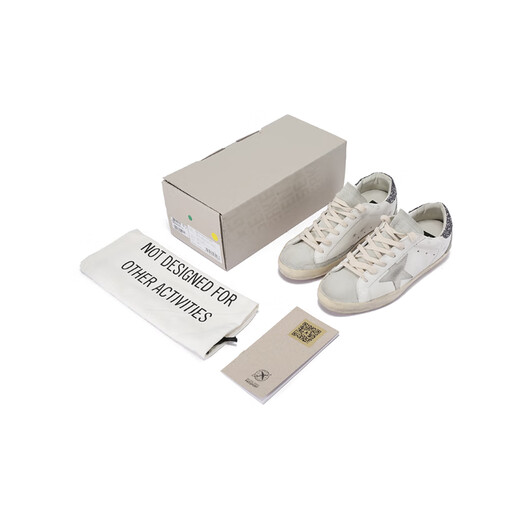 GOLDEN GOOSE Golden Goose Women Super-Star Retro Old Dirty Shoes Shoes Small White Shoes GWF00102 F004108 11166 White Dark Gray Tail Gray Stars 36