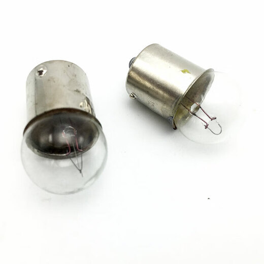 B15 round head alarm indicator bulb small lamp bead bayonet single and double contacts 6V12V36V24V30V36V5W10W single point 6V double point 12V10W ordinary other warm yellow
